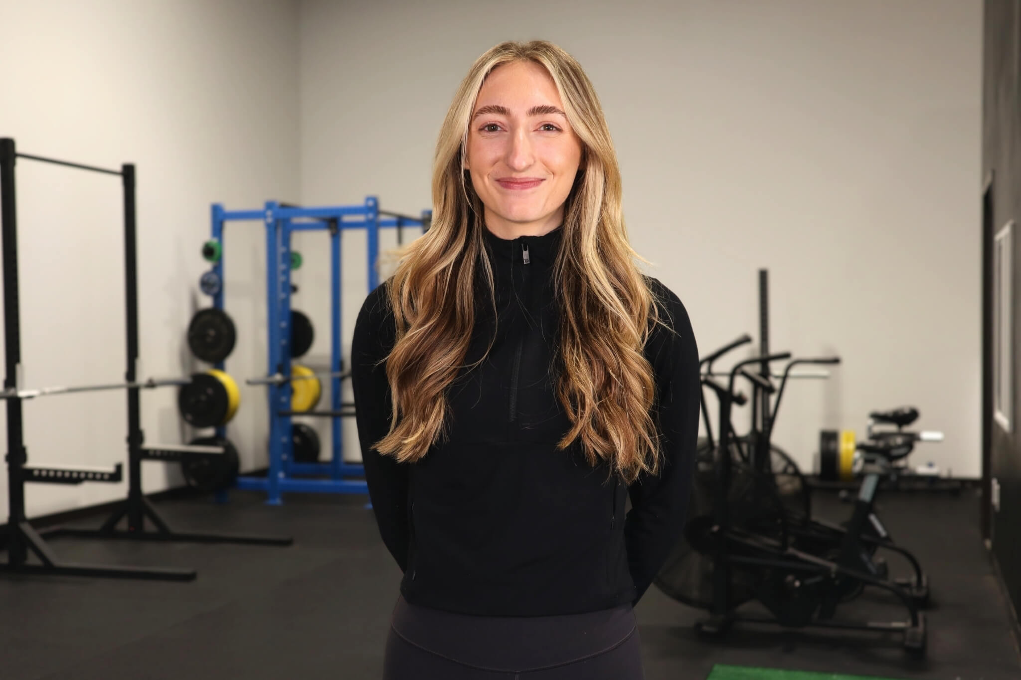 Dakota Howsley, owner and lead trainer, at the POWR studio